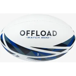 Rugby Ball Grösse 5 - R500 Match blau, blau|weiß, 5