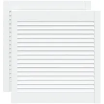 vidaXL - Schranktüren Lamellen-design 2 Stk Weiß 61,5x59,4 cm Massivholz