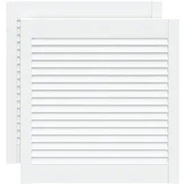 vidaXL - Schranktüren Lamellen-design 2 Stk Weiß 61,5x59,4 cm Massivholz