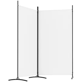 vidaXL Paravent Weiß 175x180 cm Stoff