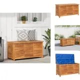 Vidaxl - Gartenbox mit Lüftungsschlitzen 113x50x56 cm Massivholz Akazie - Holz Gartenbox - Gartenmöbel - Outdoor Box - Aufbewahrung - Stauraum