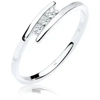 Elli DIAMONDS Verlobungsring Diamant Weiß Brillantschliff (0.045ct) 925 Sterling Silber silberfarben|weiß 54 mm
