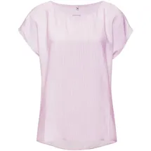 VIVANCE Kurzarmbluse rosa-weiß gestreift 34