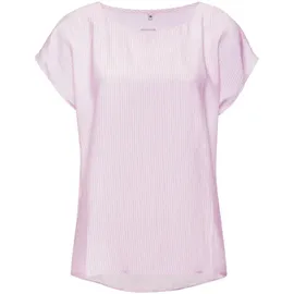 VIVANCE Kurzarmbluse rosa-weiß gestreift 34