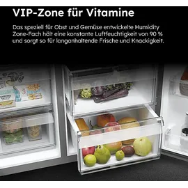 Haier HSW79F18ANMM SBS Serie 7 Side-by-Side (611 l, 1775 mm hoch, Edelstahl)