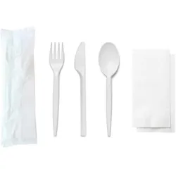 Ekoe Plastic Free Solutions Ekoe Tris CPLA Besteck im kompostierbaren Beutel 200 Stück