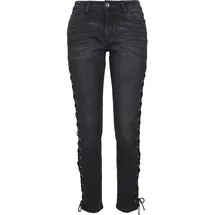 URBAN CLASSICS Lace Up Hosen Black 27