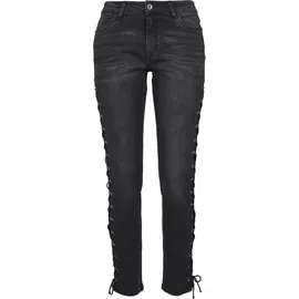 URBAN CLASSICS Lace Up Hosen Black 27