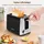 Aigostar & Toaster 2 Scheiben mit Brötchenaufsatz, 7 Bräunungsstufen Matt schwarz