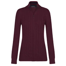 Felix Hardy Strickjacke mit Zopfmuster Bordeaux M