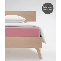 Spannbettlaken FLEURESSE "Comfort", rosa, B:180cm L:200-220cm, Jersey-Elasthan, Obermaterial: 96% Baumwolle, 4% Elasthan (LYCRA), Laken, Spannbettlaken, langlebig & bügelfrei,Perfekte Passform durch POWER-STRETCH