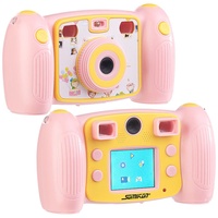 Somikon Kinder-Full-HD-Digitalkamera, 2. Objektiv für Selfies & 2 Sucher, rosa