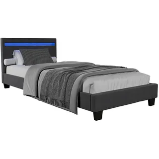 Juskys Polsterbett Verona – Dunkelgrau