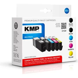 KMP C116V Multipack komp. mit Canon XXL CLI-581 XXL CLI-581C XXL, CLI-581M XXL,
