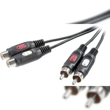 SpeaKa Professional Cinch Audio Verlängerungskabel 2x Cinch-Stecker / 2x Cinch-Buchse 2,5m (SP-7870384)