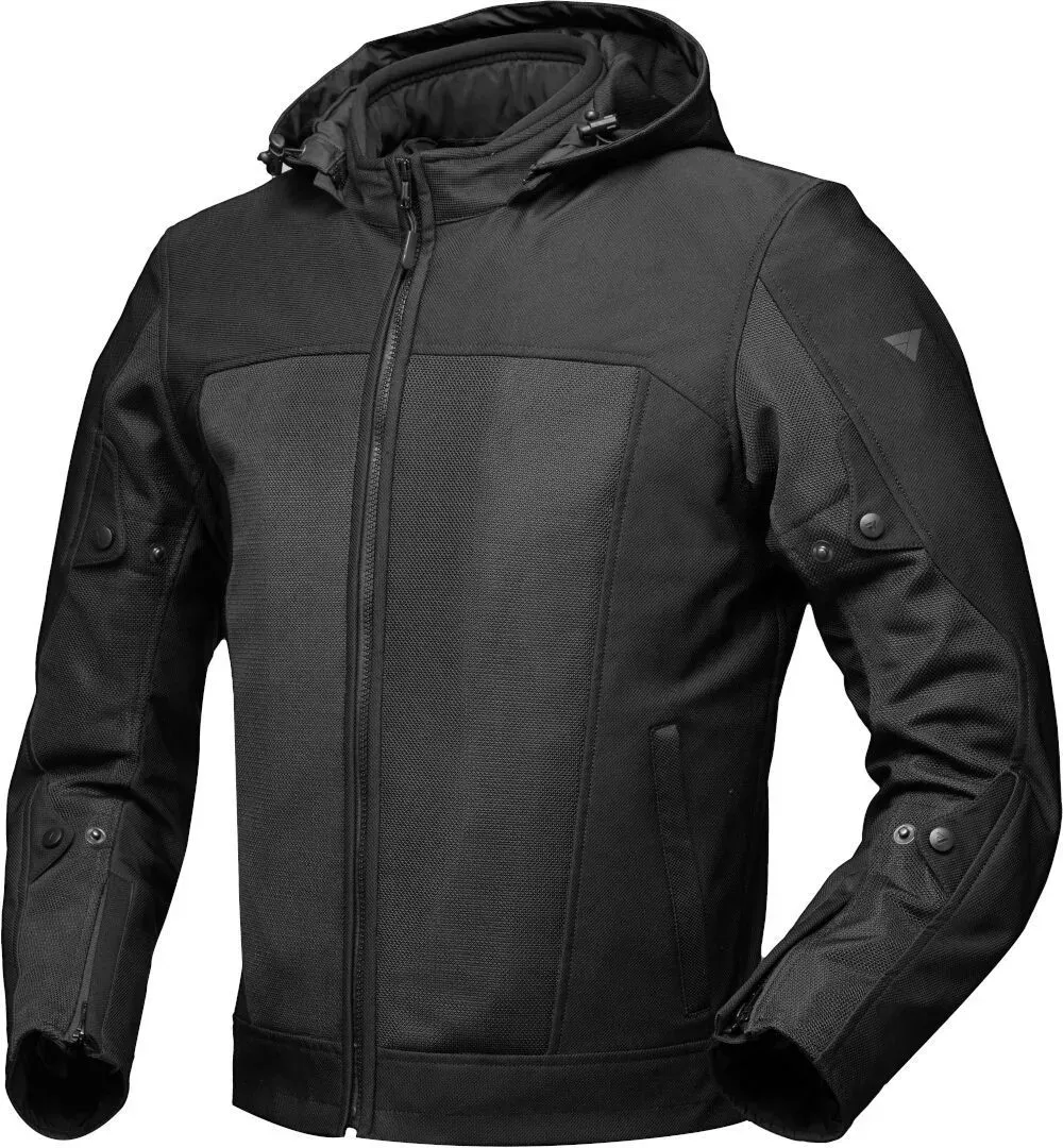 Modeka Davey Air waterdichte motorfiets textieljas, zwart, S Voorman
