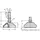 Ganter Normelemente Gelenkfuß 344-60-M8-43-BG 60 mm x 43 mm