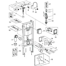 Grohe Rapid SL 3-in-1 Set für WC 113 cm, mit Betätigungsplatte, Skate Air alpinweiß, 38722001