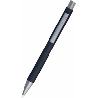 ONLINE USV-Systeme Online 21730/3D Kugelschreiber Soft Metal, Druckkugelschreiber aus Aluminium, auswechselbare Großraum-Mine, Schreibfarbe schwarz, Clip-on-Einziehkugelschreiber Medium 3 Stück(e)