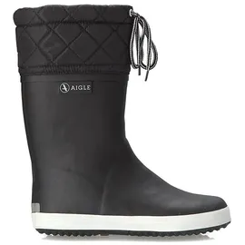 Aigle Giboulee Gummistiefel Schwarz/Weiß 25
