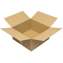 TransPak Faltkarton 1-wellig, Höhenrillung Maße 300x300x150mm Qualität 1.20 b braun