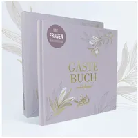 Colortouch Gästebuch Hochzeit mit Fragen zum Ausfüllen, 104 Hochwertige