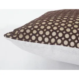 Mendler Deko-Kissen Gold 40 x 40 cm Braun