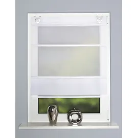 HOME WOHNIDEEN Raffrollo HOME WOHNIDEEN "JACOB" Gr. 3, weiß, B:80cm H:130cm, Voile, Obermaterial: 100% Polyester, Raffrollos, Uni