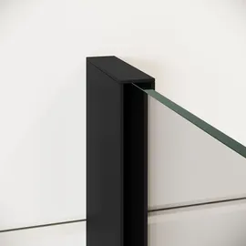 Badplaats Duschwand Florida 90 x 200cm Glas Duschabtrennung Schwarz - Walk-In Dusche Nano