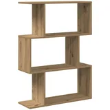 vidaXL Bücherregal 3 Fächer 70 x 24 x 97 cm Braun