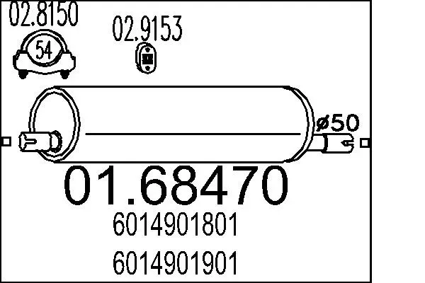 MTS Endschalldämpfer 0168470 für Mercedes