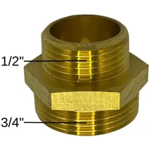 feueranker Reduziernippel Messing 1/2" 3/4"