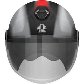 AGV Eteres Levanto Schwarz-Rot-Silber 2XL