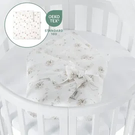 Waldin Babybett OWAL Kinderbett 7in1 mit Matratze, mitwachsendes Kinder-Bett