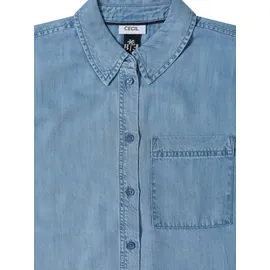 Cecil Denim Look Bluse Blau XXL