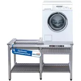 Weise MARA 2 Waschmaschinen Untergestell, 70 cm hoch, Doppel-Unterbau für Waschmaschine & Trockner, inkl. Wandhalterung, mit 6 Beinen, 1000 kg Tragkraft für stark schwingende Maschinen, mit Auszug