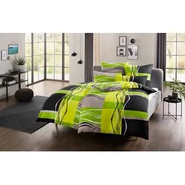 MY HOME Kelian Linon grün 135 x 200 cm + 80 x 80 cm