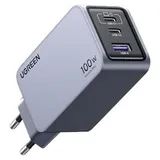 UGREEN 100W GaN Tech Nexode Pro Fast Wall Charger, 1x USB-A & 2x USB-C Space Grey