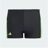 Adidas Colourblock 3-Streifen Boxer-Badehose Black / Green Spark / Lucid Lime 116