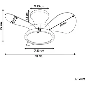 Beliani PUNTI 60 cm Deckenventilator Weiß