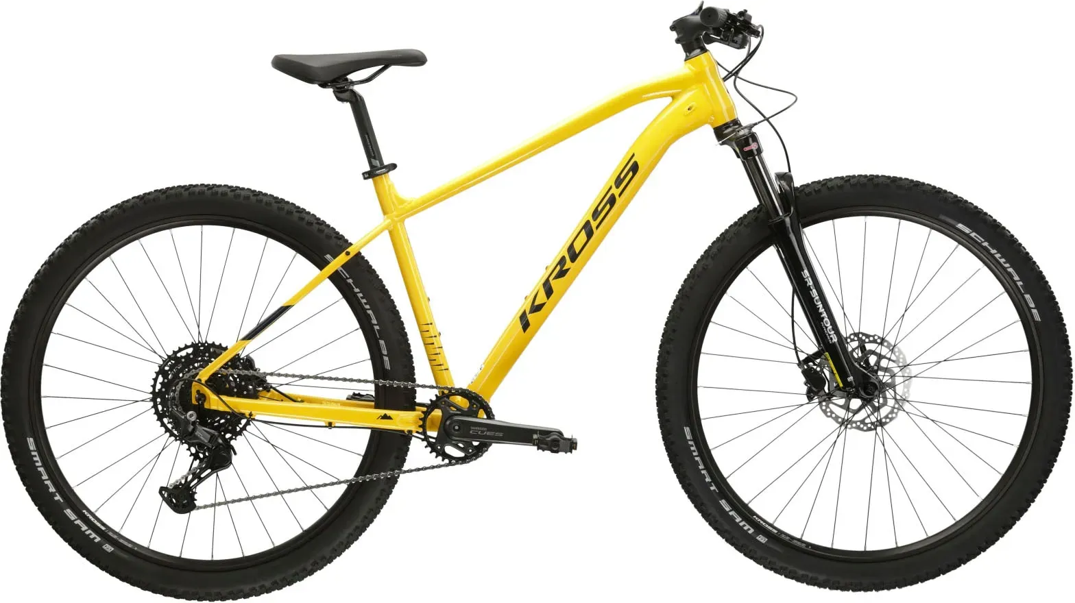 Mountainbike KROSS "Hardtail Level 4.0" Gr. 56, gelb (gelb, schwarz), Fahrräder, Herren, 56cm, 29 Zoll (73,66cm) hinten: 29 Zoll (73,66cm), Mountainbike