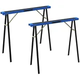 Homcom Sägebock, Schwarz, Metall, 36.5x78.5x99.5 cm, Freizeit, Heimwerken, Handwerkzeuge