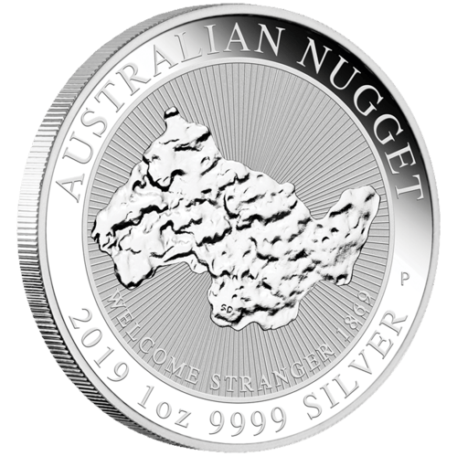 1 Unze Silber Australian Nugget Welcome Stranger 2019 (differenzbesteuert)