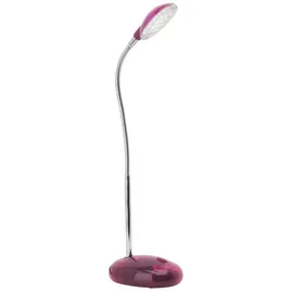 Lightbox pinke Basic LED Schreibtischlampe - 32 cm Höhe - funktionale Tischleuchte mit einstellbaren Arm & Schalter - fürs Büro - 2 W, 140 lm, 6500 K - aus Kunststoff/Metall