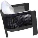 JV Möbel Loungesessel Gartensessel 71 x 76 x 66 cm schwarz