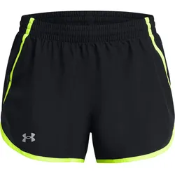 Under Armour Fly By 3'' Shorts black -high vis yellow reflective XS