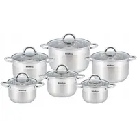 Klönberg 12-teiliges Topfset, Edelstahl, Induktion,mit Deckel,funktionell KB2503