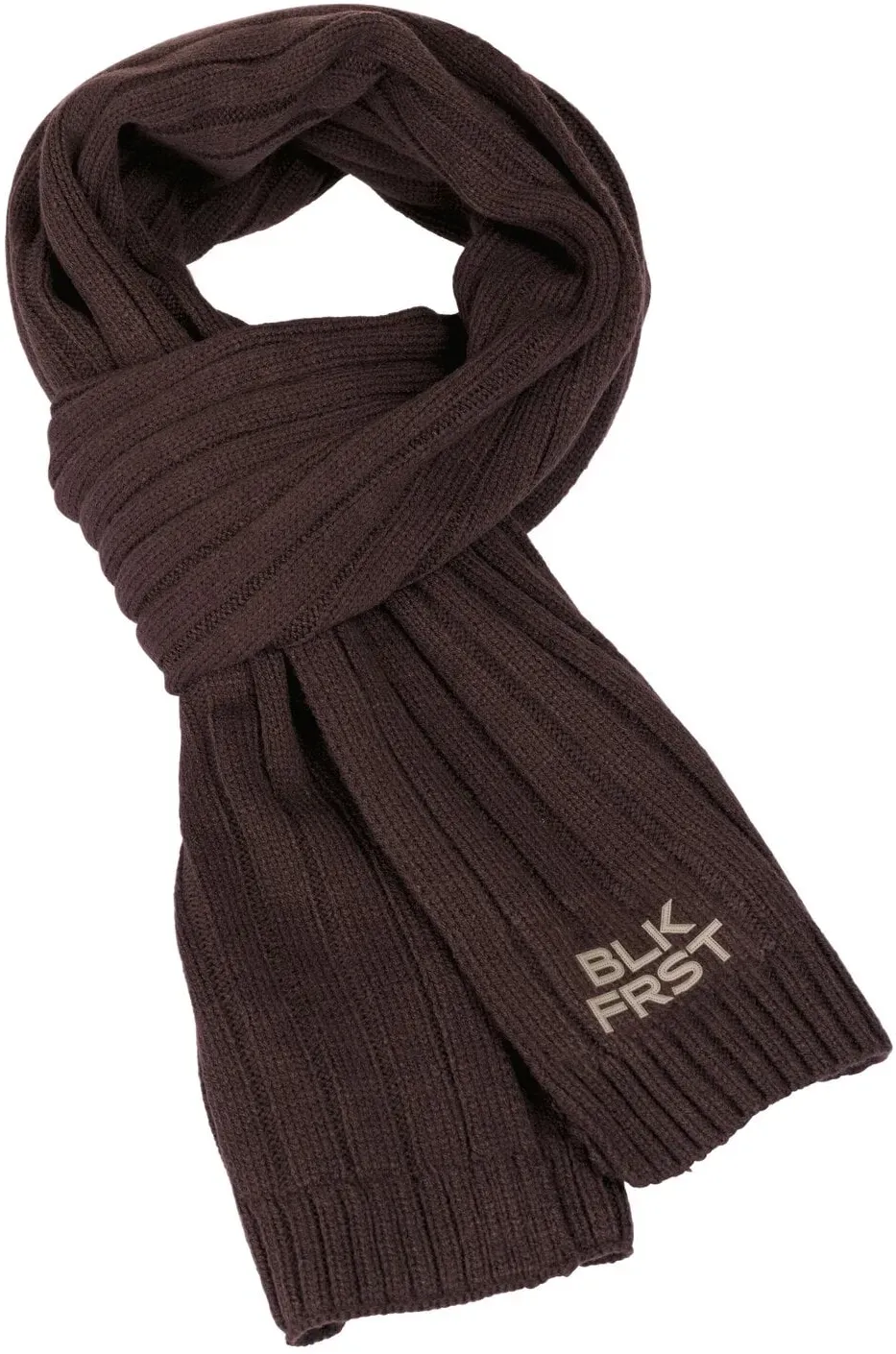 black forest Strickschal mit Logopatch dark choco Einheitsgröße