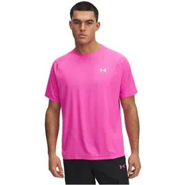 Under Armour Tech Strukturiertes Trainingsshirt Herren 652 - rebel pink/white XXL