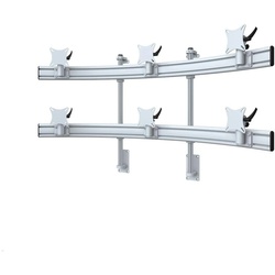 MonLines MWH225G Para 3+3 Monitor Wandhalterung bis 32 Zoll, grau